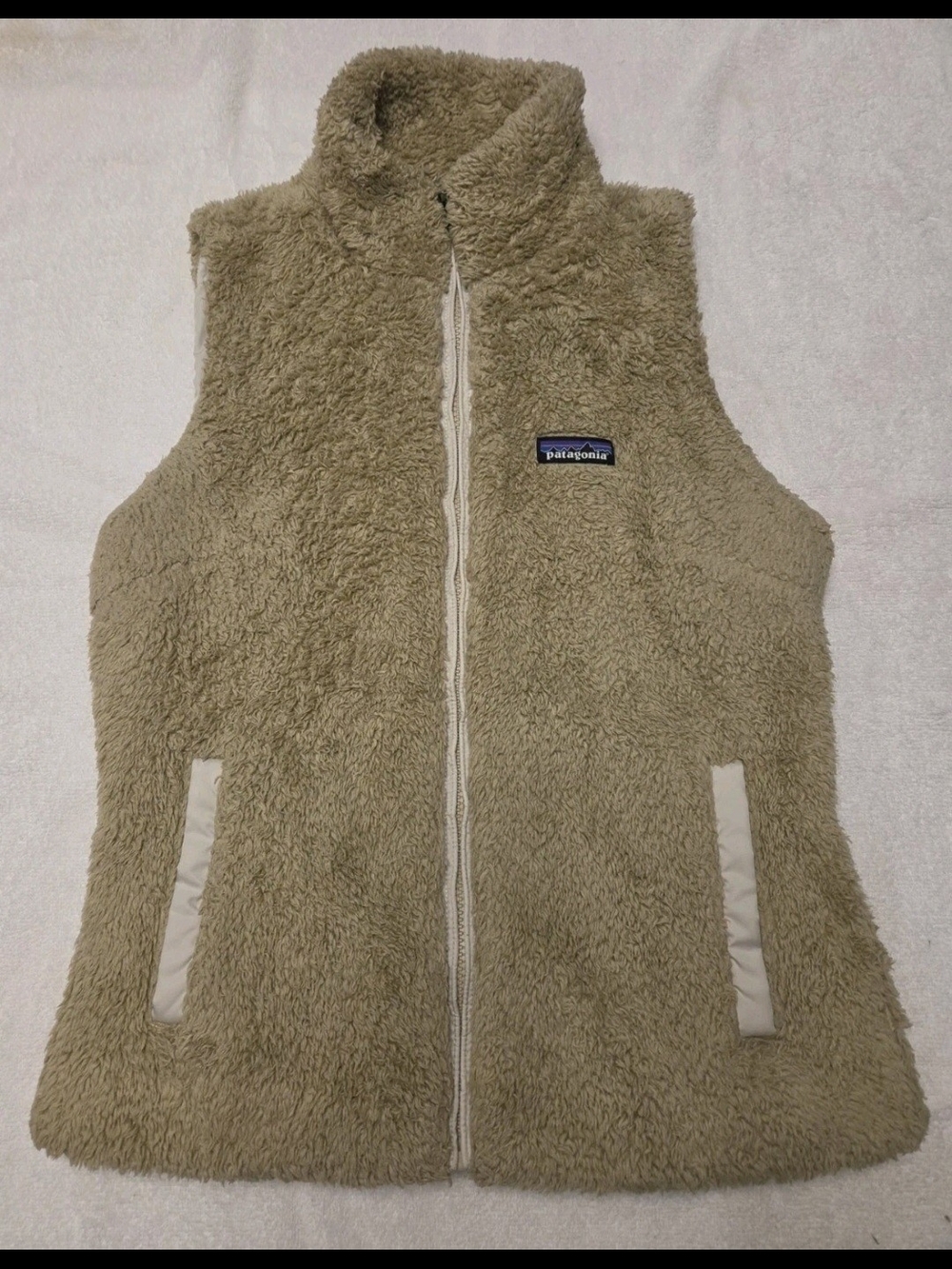 Patagonia Taupe Shaggy Fleece Vest